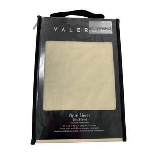 Valeron Opal Sheer Silk Blend 95" Panel Champagne New